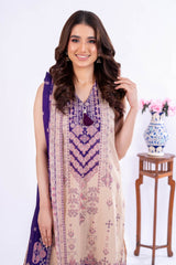 UAE -3 Piece Unstitched Printed Lawn Suit CLP-52103