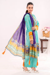 UAE -3 Piece Unstitched Printed Lawn Suit CLP-42230