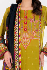 UAE -3 Piece Unstitched Printed Lawn Suit CLP-52063