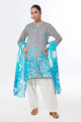 UAE -3 Piece Unstitched Printed Lawn Suit CLP-52082