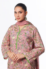 UAE -3 Piece Unstitched Printed Lawn Suit CLP-52090