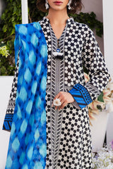 UAE -3 Piece Unstitched Printed Lawn Suit SD-52114