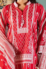 UAE -3 Piece Unstitched Printed Lawn Suit SD-52142