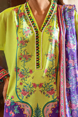 UAE -3 Piece Unstitched Printed Lawn Suit SD-52144