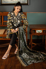 UAE -3 Piece Unstitched Printed Lawn Suit SD-52146