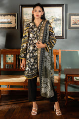 UAE -3 Piece Unstitched Printed Lawn Suit SD-52146