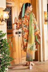 UAE -3 Piece Unstitched Printed Lawn Suit SD-52149