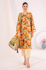 UAE -3 Piece Unstitched Printed Lawn Suit SD-52149