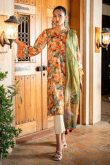 UAE -3 Piece Unstitched Printed Lawn Suit SD-52149
