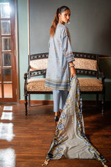 UAE -3 Piece Unstitched Printed Lawn Suit SD-52150