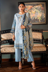 UAE -3 Piece Unstitched Printed Lawn Suit SD-52150