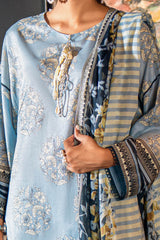 UAE -3 Piece Unstitched Printed Lawn Suit SD-52150
