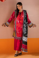 UAE-3 Piece Unstitched Printed Lawn Suit CL-62060
