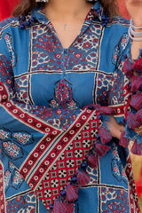 UAE-2 Piece Unstitched Printed Lawn Suit TL-52147