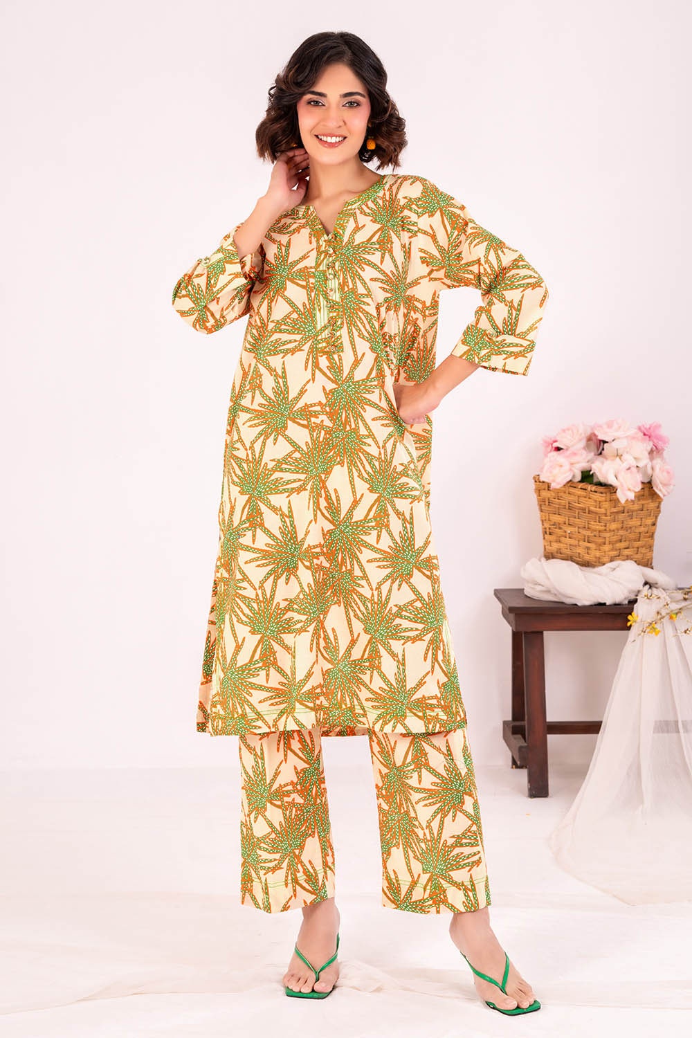 UAE-2 Piece Unstitched Printed Lawn Suit TLP-42071