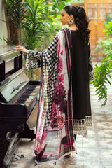 UAE -3 Piece Unstitched Lacquer Embroidered Lawn Suit with Zari Paper Cotton Dupatta SP-52043