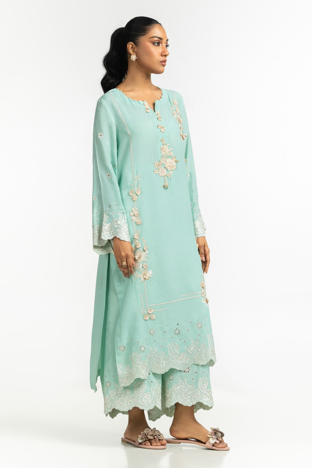 UAE-Rawsilk Embroidered Shirt And Trouser IPST-44592