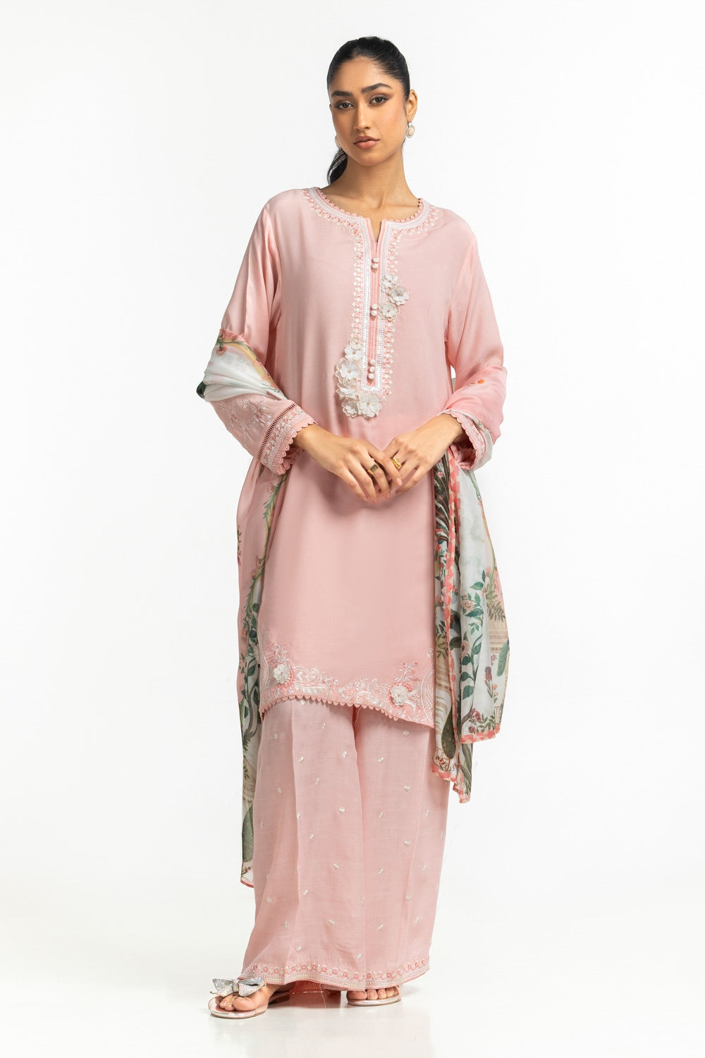 UAE-Rawsilk Embroidered Shirt And Trouser IPST-44593