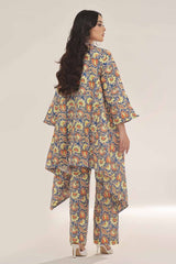 UAE -Unstitched Gold Printed Lawn Shirt SL-42037 B