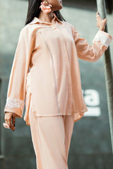 UAE-Ripple Crinkle Dyed Co-Ord Set IUSTTS-1006