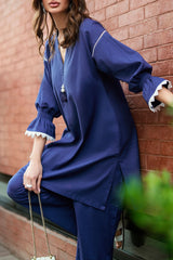 UAE-Ripple Crinkle Dyed Co-Ord Set IUSTTS-1063