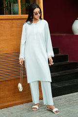 UAE-Ripple Crinkle Dyed Co-Ord Set IUSTTS-839
