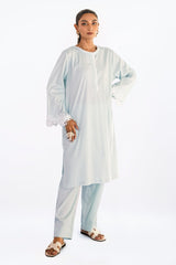 UAE-Ripple Crinkle Dyed Co-Ord Set IUSTTS-839