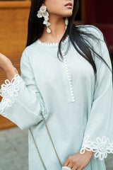 UAE-Ripple Crinkle Dyed Co-Ord Set IUSTTS-839