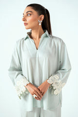 UAE-Ripple Crinkle Dyed Co-Ord Set IUSTTS-854