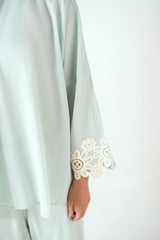 UAE-Ripple Crinkle Dyed Co-Ord Set IUSTTS-854