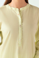 UAE-Ripple Crinkle Dyed Co-Ord Set IUSTTS-859