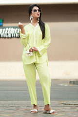 UAE-Ripple Crinkle Dyed Co-Ord Set IUSTTS-860