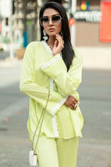 UAE-Ripple Crinkle Dyed Co-Ord Set IUSTTS-860