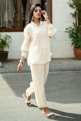UAE-Ripple Crinkle Dyed Co-Ord Set IUSTTS-957
