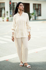 UAE-Ripple Crinkle Dyed Co-Ord Set IUSTTS-957
