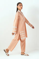 UAE-Ripple Crinkle Embellished Co-Ord Set IUSTTS-1062