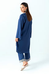 UAE-Ripple Crinkle Embroidered Co-Ord Set IUSTTS-1013
