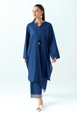 UAE-Ripple Crinkle Embroidered Co-Ord Set IUSTTS-1013