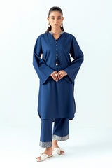 UAE-Ripple Crinkle Embroidered Co-Ord Set IUSTTS-1013