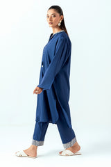 UAE-Ripple Crinkle Embroidered Co-Ord Set IUSTTS-1013