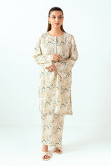 UAE-Ripple Crinkle Printed Co-Ord Set IUSTTS-805