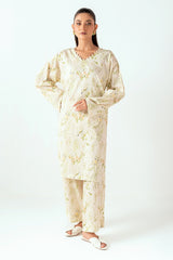 UAE-Ripple Crinkle Printed Co-Ord Set IUSTTS-806
