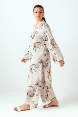 UAE-Ripple Crinkle Printed Co-Ord Set IUSTTS-807