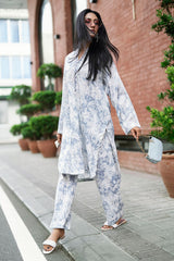 UAE-Ripple Crinkle Printed Co-Ord Set IUSTTS-808
