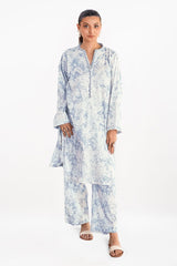 UAE-Ripple Crinkle Printed Co-Ord Set IUSTTS-808
