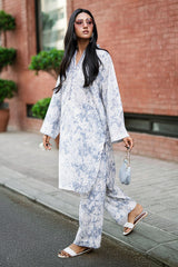 UAE-Ripple Crinkle Printed Co-Ord Set IUSTTS-808