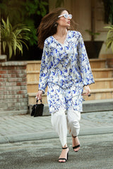 UAE-Ripple Crinkle Printed Co-Ord Set IUSTTS-832