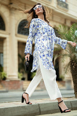 UAE-Ripple Crinkle Printed Co-Ord Set IUSTTS-832
