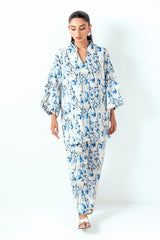 UAE-Ripple Crinkle Printed Co-Ord Set IUSTTS-848