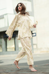 UAE-Ripple Crinkle Printed Co-Ord Set IUSTTS-855